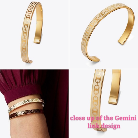 Tory Burch Jewelry - Last chance! Tory Burch Gemini Link Skinny Cuff